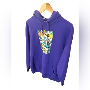 Japanese Civil Comic Clang Marvel T-Shirt, Men L, Captain America, Purple